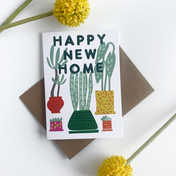 Happy New Home Plants Mini Card