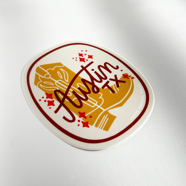 Austin Cowboy Boot Sticker