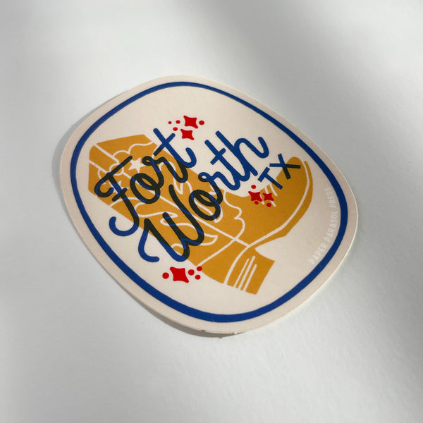Fort Worth Cowboy Boot Sticker