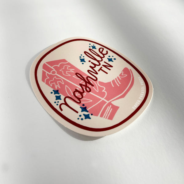 Nashville Cowboy Boot Sticker