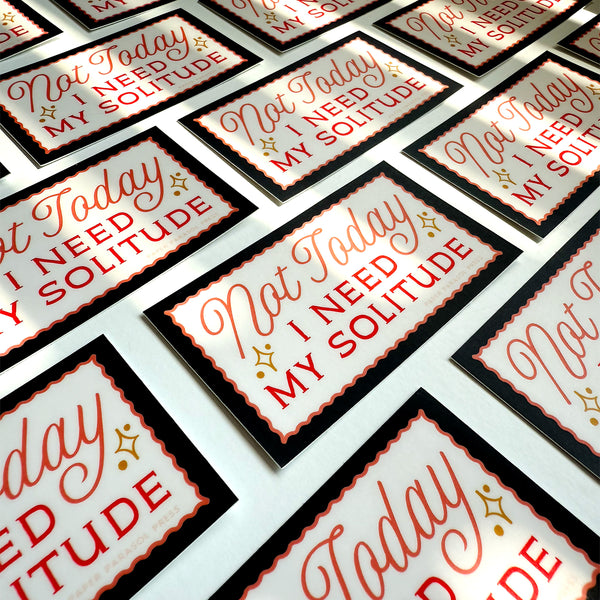 I Need My Solitude Vinyl Durable Sticker