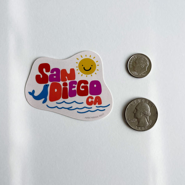 Cute Sun San Diego Sticker