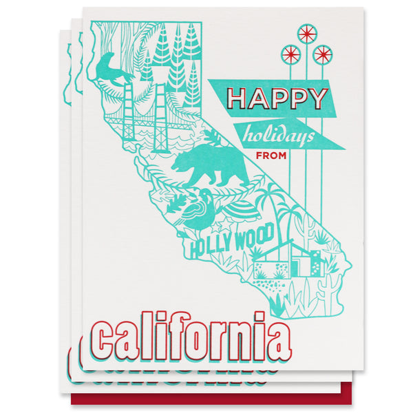 Happy Holidays from California Card