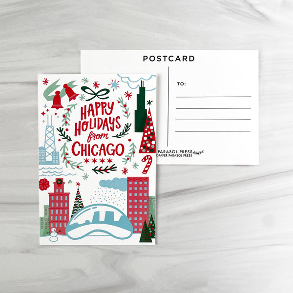 Chicago Holiday Postcard Set