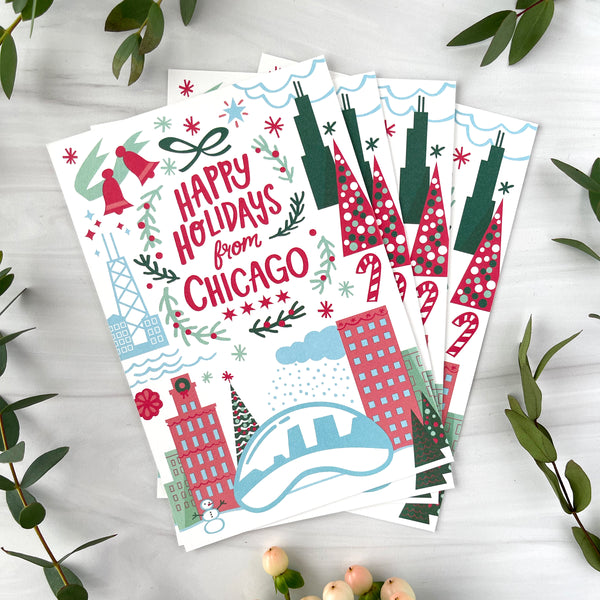 Chicago Holiday Postcard Set