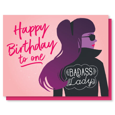 Badass Lady Birthday Card