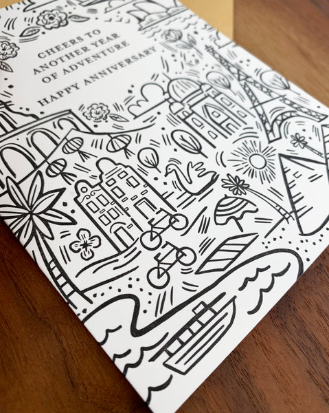 Anniversary Adventure Card for Travel Lovers