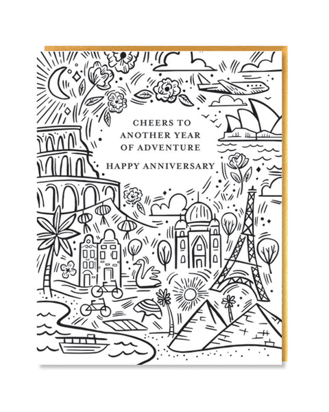 Anniversary Adventure Card for Travel Lovers