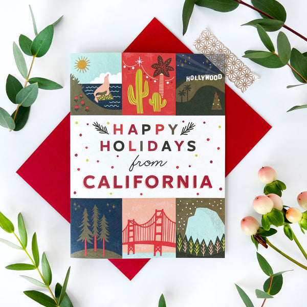 California Holiday Grid Card