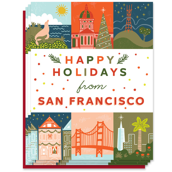 San Francisco Holiday Grid Card