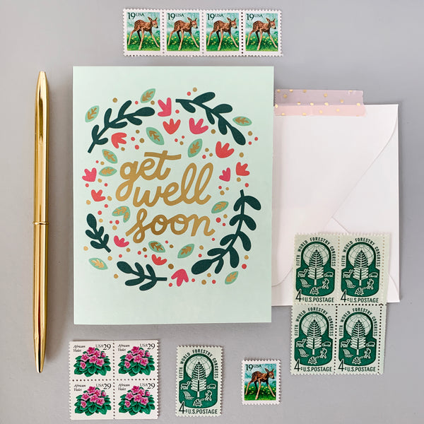 Get Well Soon Wreath Card