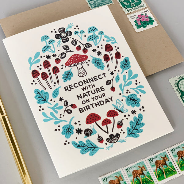 Reconnect with Nature Birthday Card