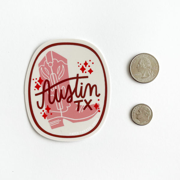 Austin Cowboy Boot Sticker