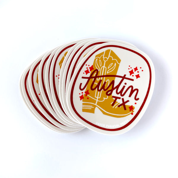 Austin Cowboy Boot Sticker