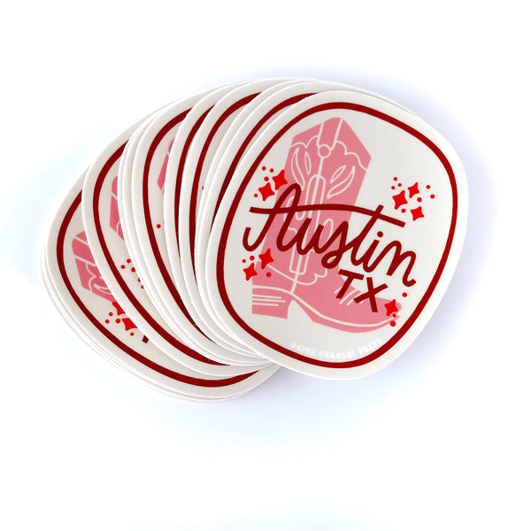 Austin Cowboy Boot Sticker