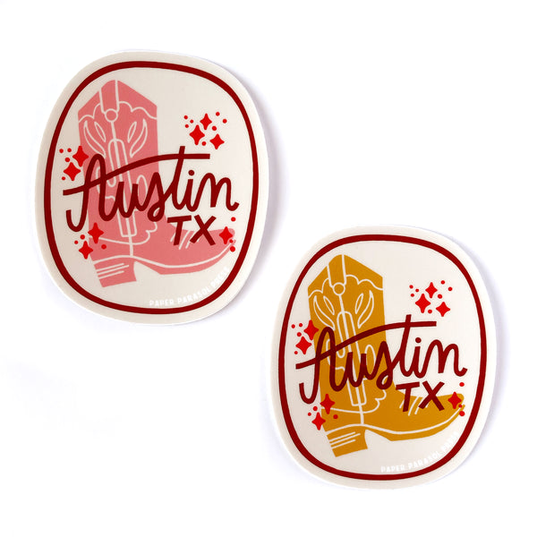 Austin Cowboy Boot Sticker