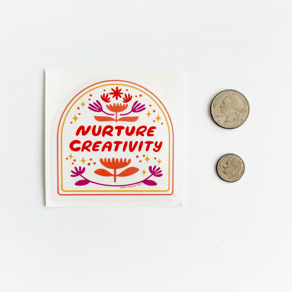 Nurture Creativity Clear Sticker