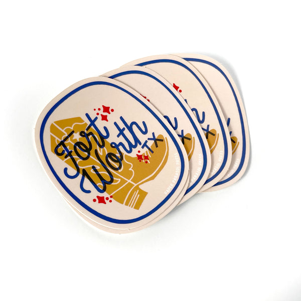 Fort Worth Cowboy Boot Sticker