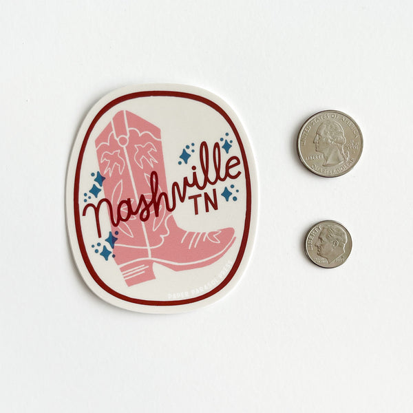 Nashville Cowboy Boot Sticker
