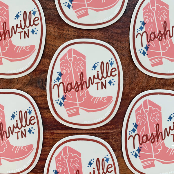 Nashville Cowboy Boot Sticker
