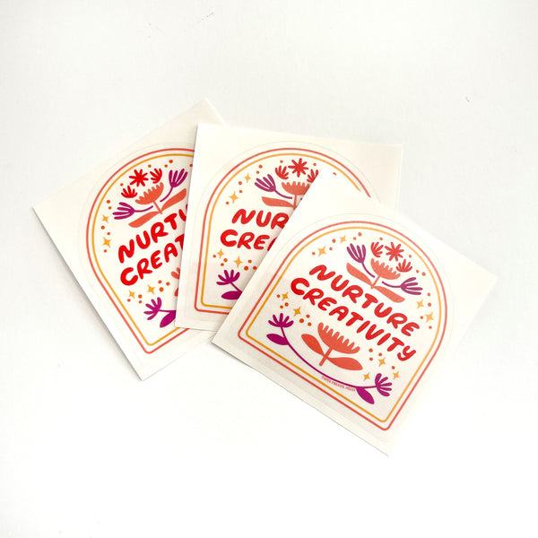 Nurture Creativity Clear Sticker