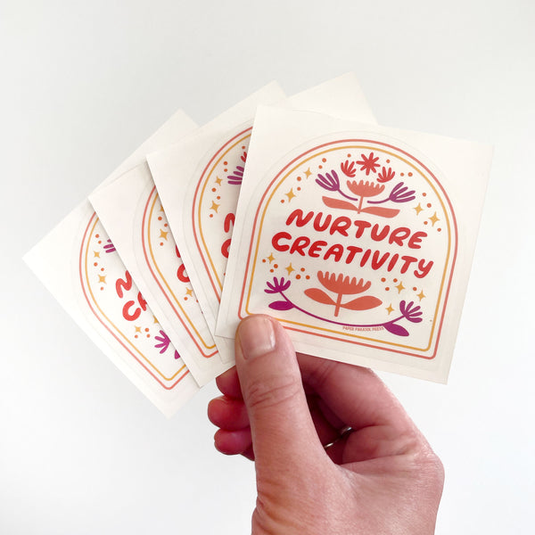 Nurture Creativity Clear Sticker