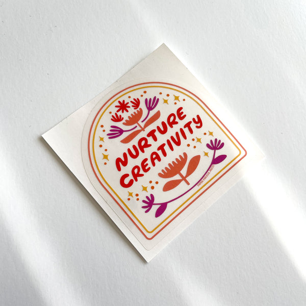 Nurture Creativity Clear Sticker