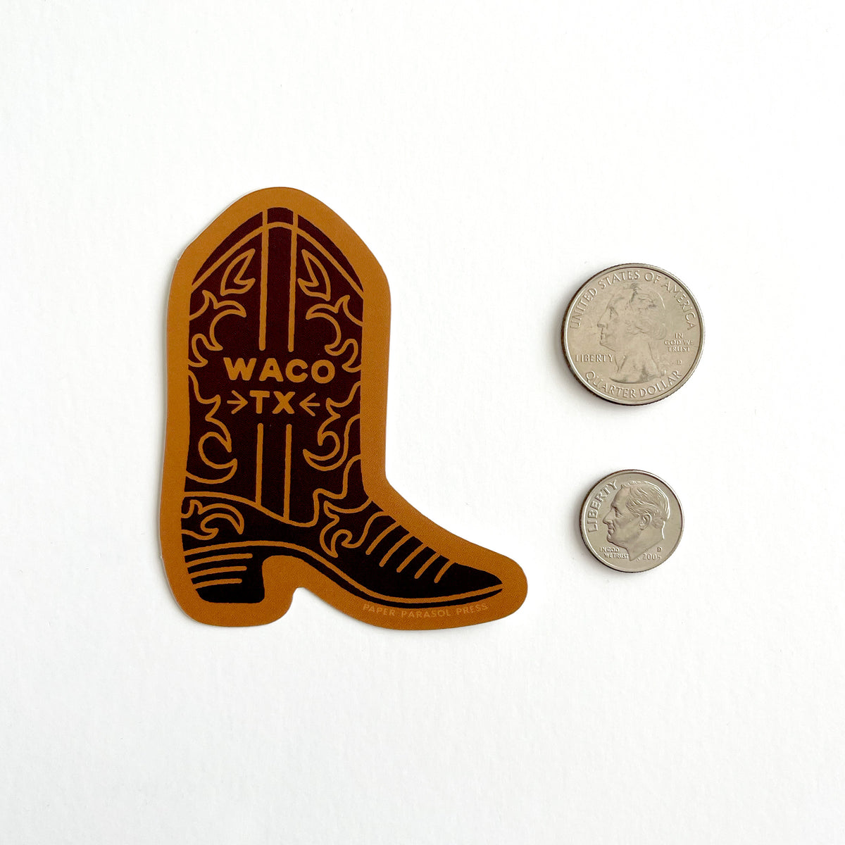 Waco Boot Sticker Paper Parasol Press
