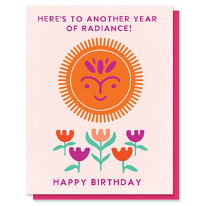 Radiant Birthday Sun Greeting Card