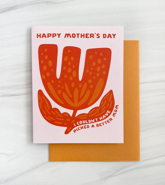 Picked Single Flower Mother's Day Card