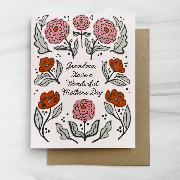 Fancy Florals for Grandmother Mother's Day Card