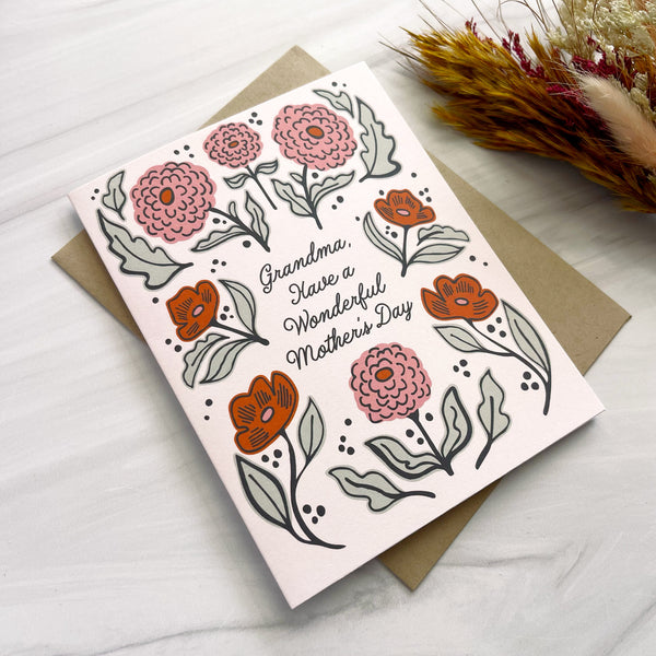 Fancy Florals for Grandmother Mother's Day Card