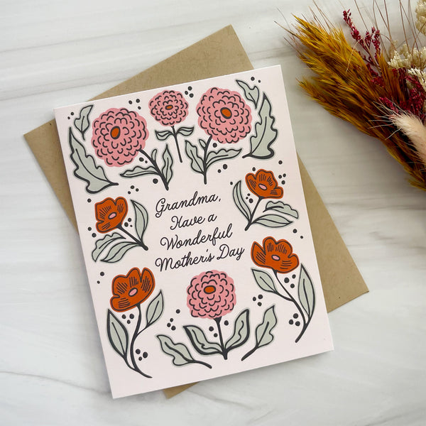 Fancy Florals for Grandmother Mother's Day Card