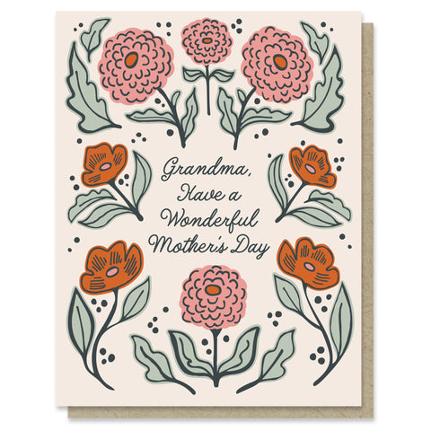 Fancy Florals for Grandmother Mother's Day Card