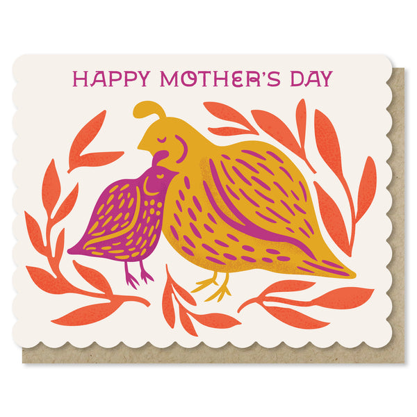 Quail Mother's Day Card