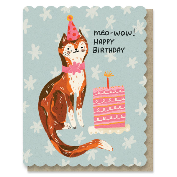 Meo-Wow Birthday Cat Card