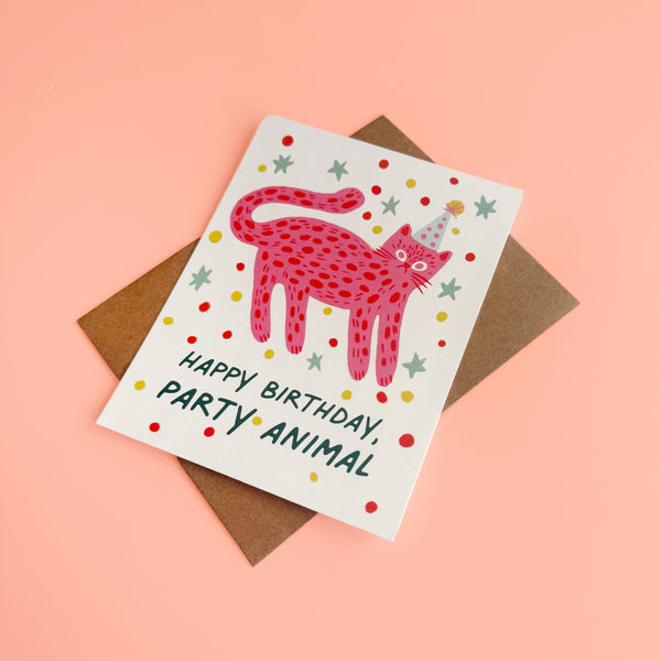 Party Animal Cat Birthday Card