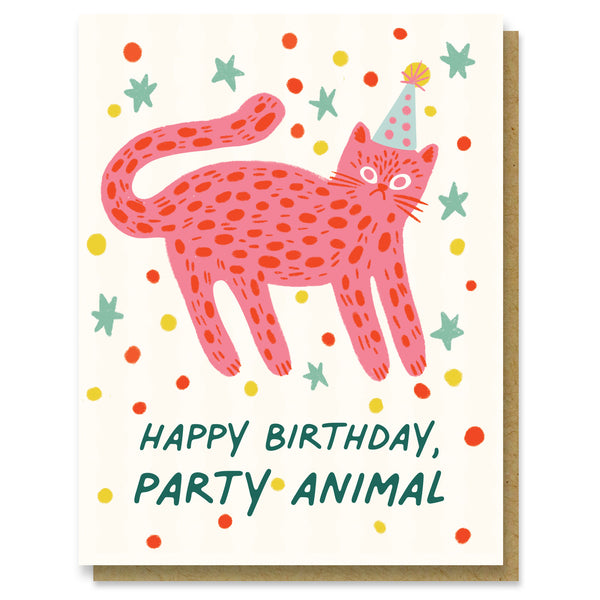 Party Animal Cat Birthday Card