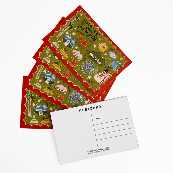 Los Angeles Festive Holiday Postcard Set