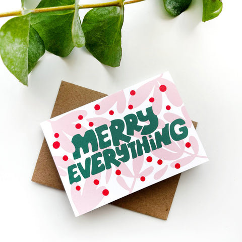 Merry Everything Christmas Holiday Mini Card