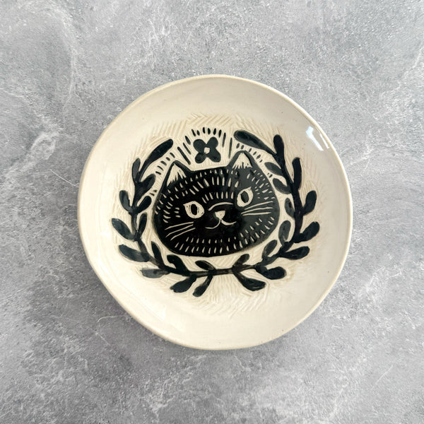 Ceramic Black Cat Dish