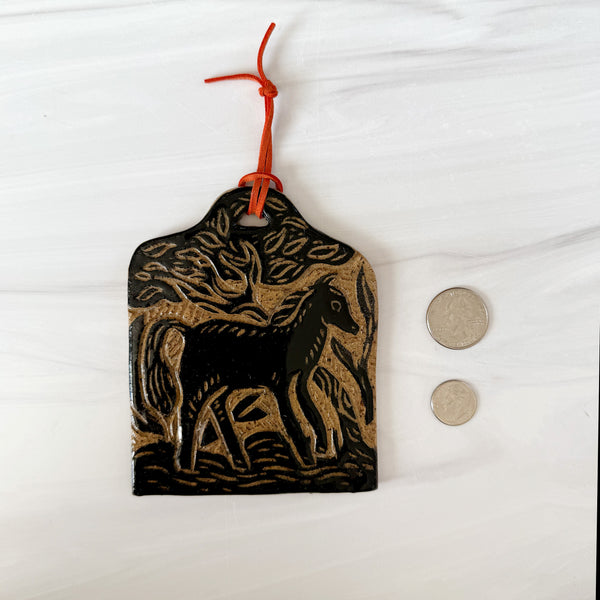 Horse Small Speckled Buff Wall Hanging
