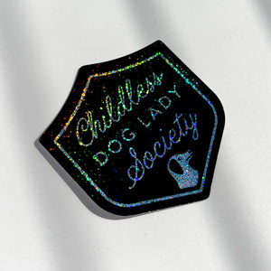 Childless Doh Lady Society Stardust Glitter Vinyl Sticker