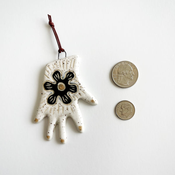 Flower Hand Ceramic Ornament Wall Hanging