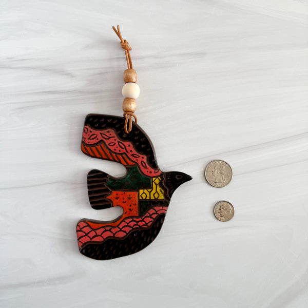 Quilted Bird Wall Charm