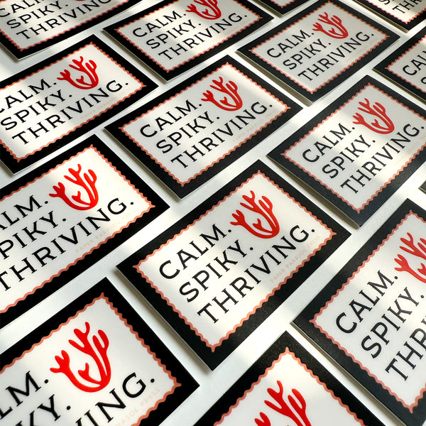 Calm Spiky Thriving Cactus T Vinyl Durable Sticker