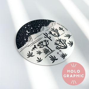 Desert Landscape Holographic Sticker