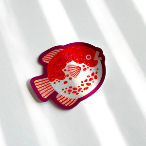 Fugu Fish Stardust Vinyl Sticker