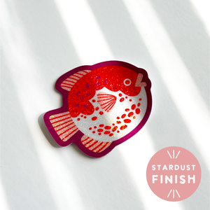 Fugu Fish Stardust Vinyl Sticker