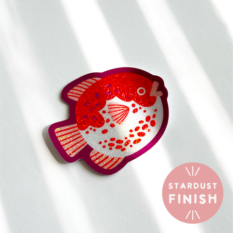 Fugu Fish Stardust Vinyl Sticker